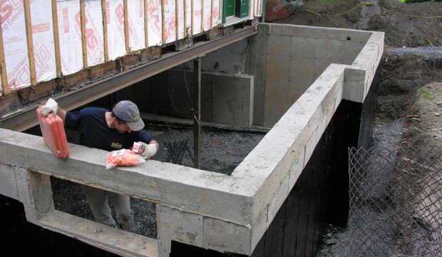Basement Excavation - Enlargement with support beam