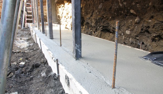 Foundation Repair - New footing for the foundation wall.