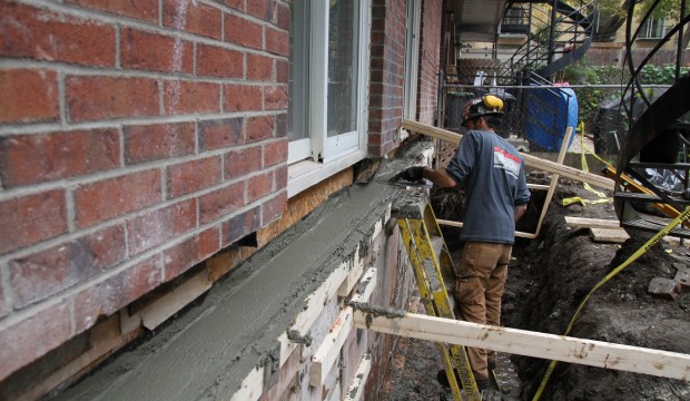 Foundation Repair - Concrete pouring.